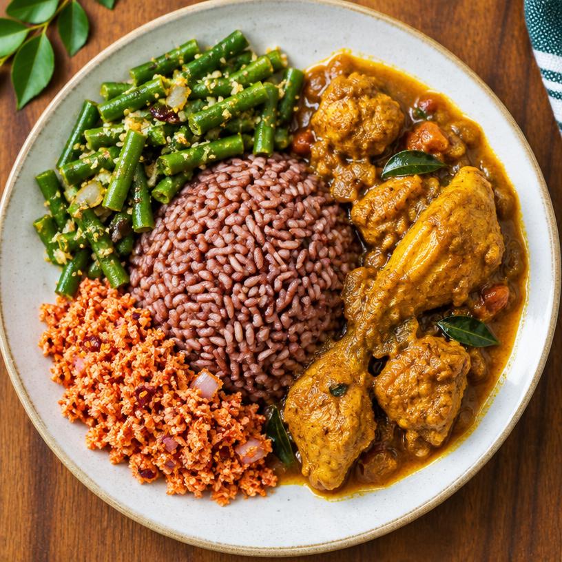 Rice and curry school lunch